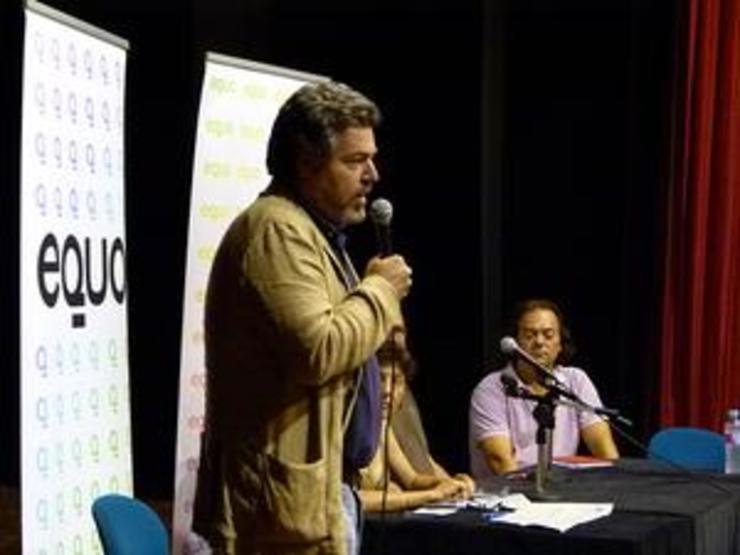 Juan López de Uralde, deputado, na presentación de Equo en Segovia