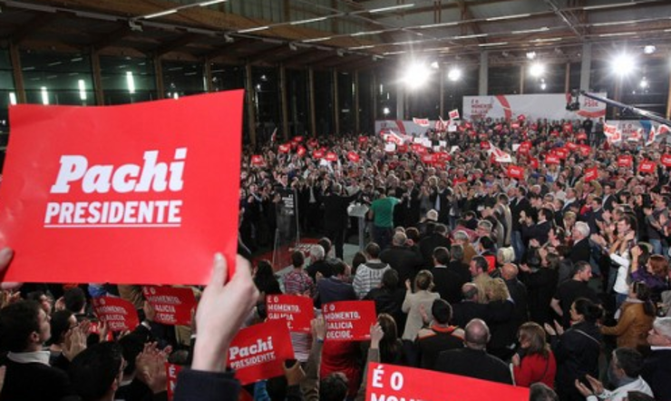 Mitin final de Pachi Vázquez cando foi candidato do PSdeG 