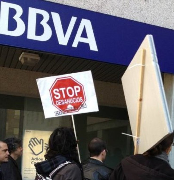 Protesta de StopDesahucios Compostela