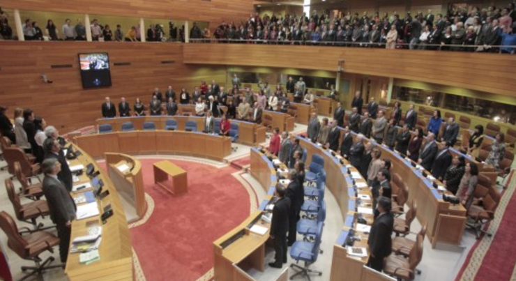 Sesión no Parlamento de Galicia 