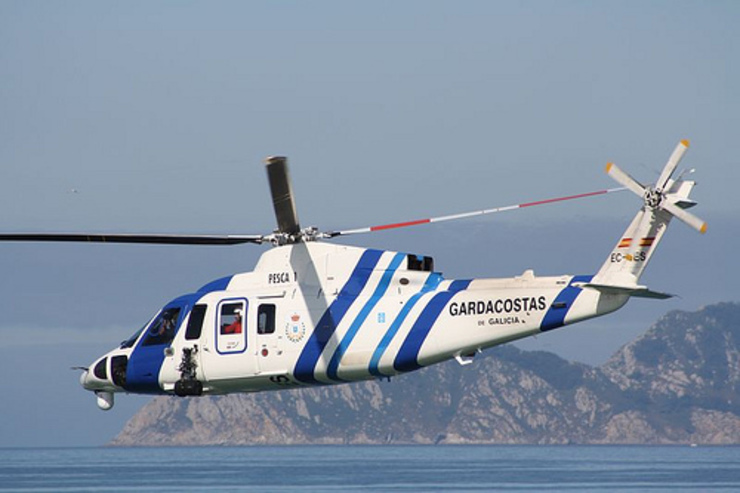 Helicóptero do Servizo de Gardacostas, o salvamento da Xunta