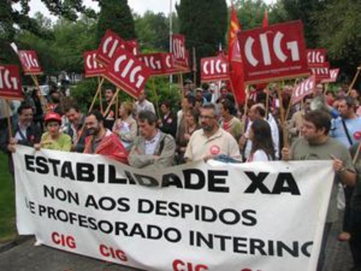 Protesta dos profesores interinos