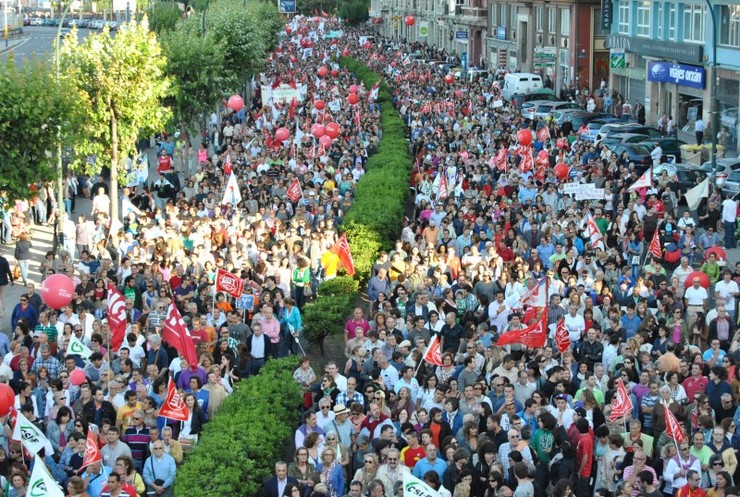 Manifestación na Coruña contra os recortes