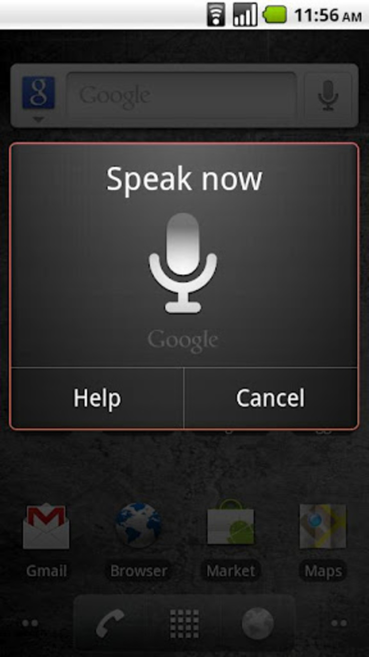 Servizo de busca por voz de Google para Android