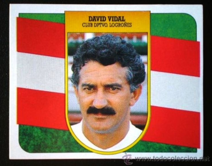 Cromo de David Vidal cando estaba no Logronés