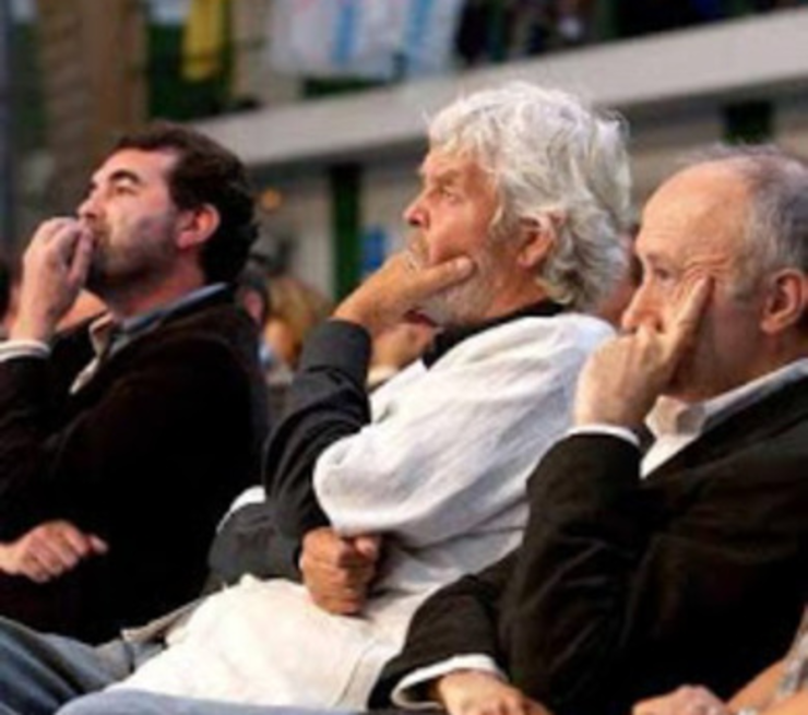 Quintana, Beiras e Paco Rodríguez nunha asemblea do Bloque