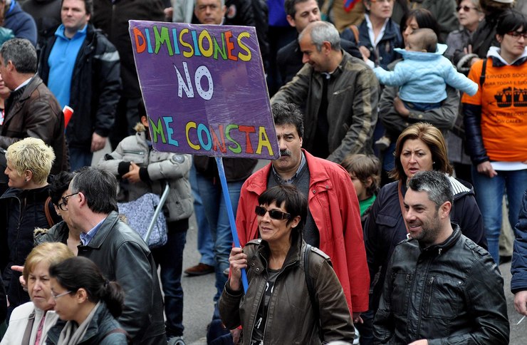 Manifestantes nunha convocatoria do 1º de maio en Vigo 