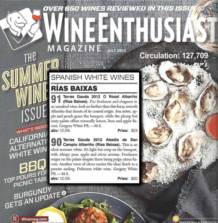 Número de xullo da revista Wine Enthusiast