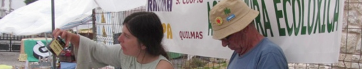Mercado ecolóxico Raíña Lupa en Quilmas