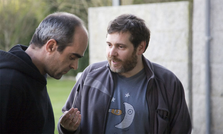 O director de cinema Jorge Coira fala co actor Luís Tosar