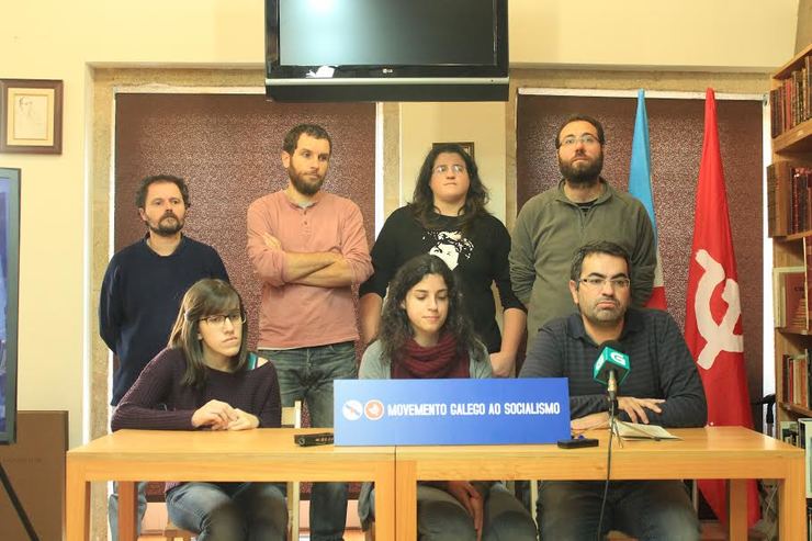 Integrantes da dirección do Movemento Galego ao Socialismo