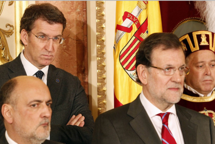 Feijóo canda Rajoy no acto de aniverasario da Constitución no Congreso