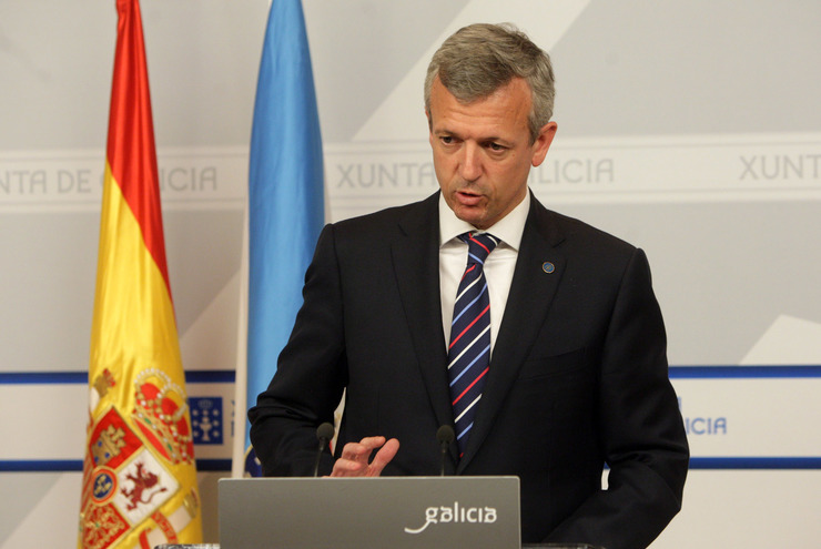 Alfonso Rueda nunha rolda de prensa posterior ao Consello da Xunta 