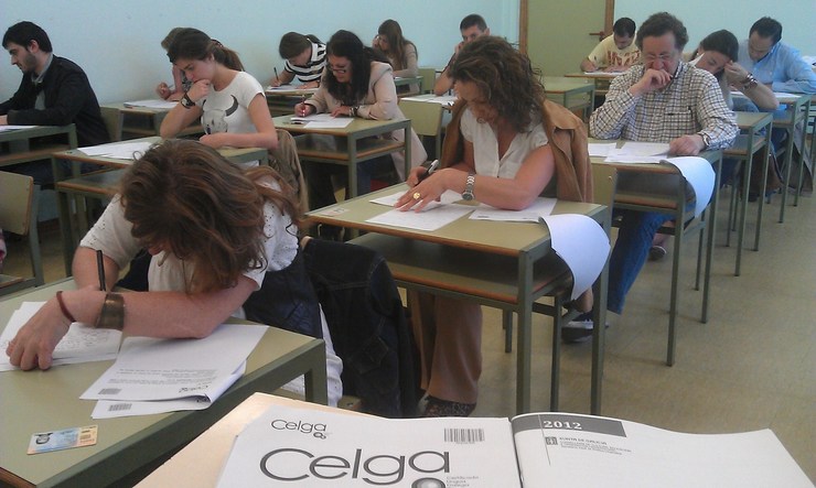 Exame do curso de galego do Celga 