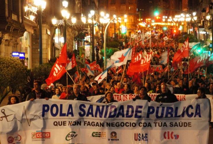 Marcha en defensa da sanidade pública na Coruña 