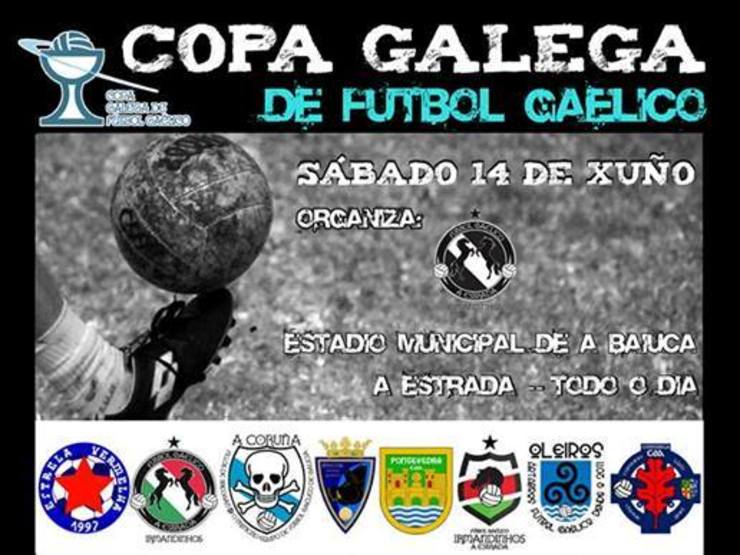 Cartel da primeira Copa galega de fútbol gaélico.
