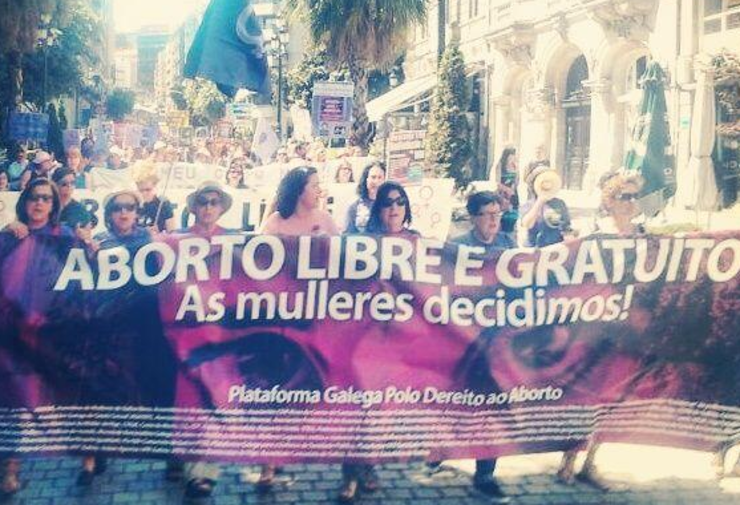 Manifestación en defensa do aborto en Vigo 