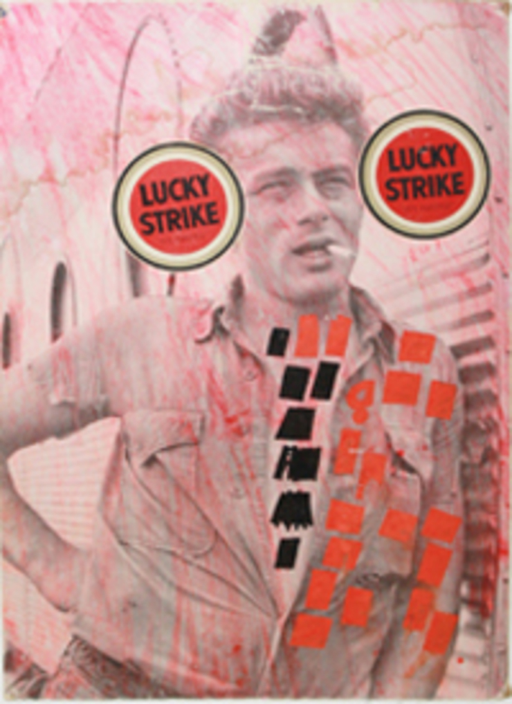 'James Dean (Lucky Strike)' de Ray Johnson. Museo Thyssen