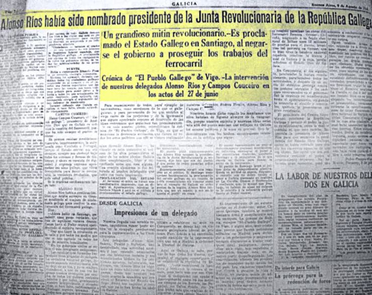 Pueblo Gallego anuncia a proclamación da República Galega