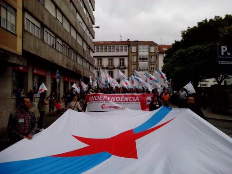 Causa Galiza marcha polas rúas de Compostela o 25 de Xullo