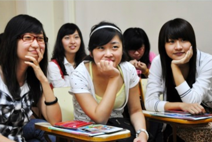 Estudantes chinesas na Universidade de Sevilla 