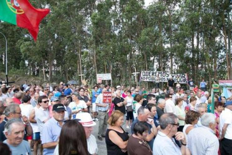 Protestas en Arbo pola liña de Alta Tensión