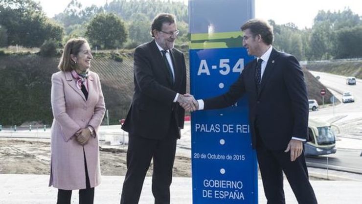 Inauguración dun dos tramos da Autovía Lugo-Santiago con Rajoy, Feijóo e Ana Pastor 