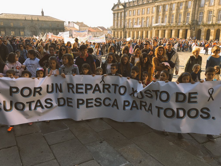 Manifestación do cerco en Santiago 