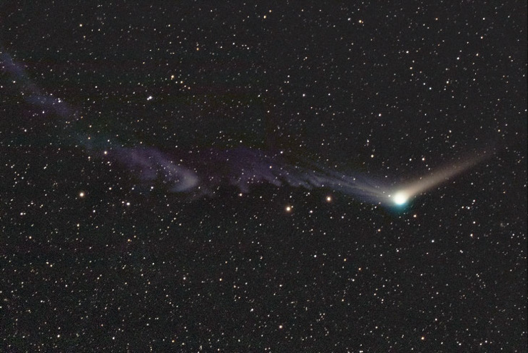 Detalle do cometa Catalina. 