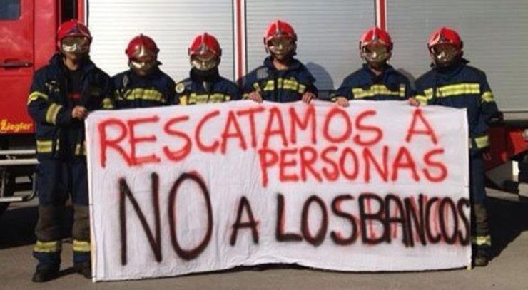 Protesta dos bombeiros 