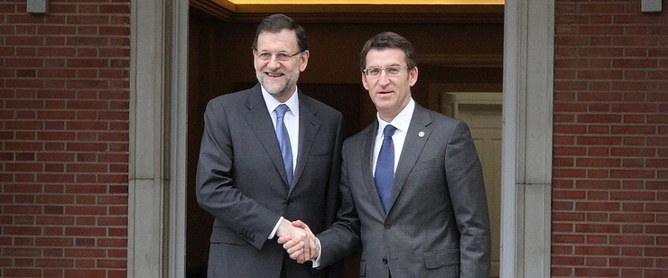 Rajoy e Feijóo nunha xuntanza institucional 
