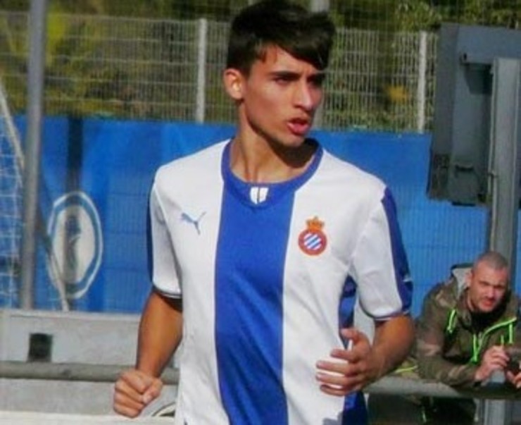 O xogador arousán, coa camisola do Espanyol.