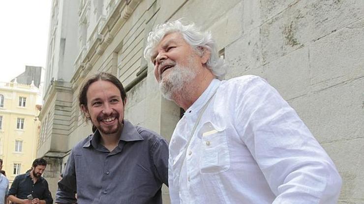 Pablo Igleisias e Xosé Manuel Beiras en Compostela 