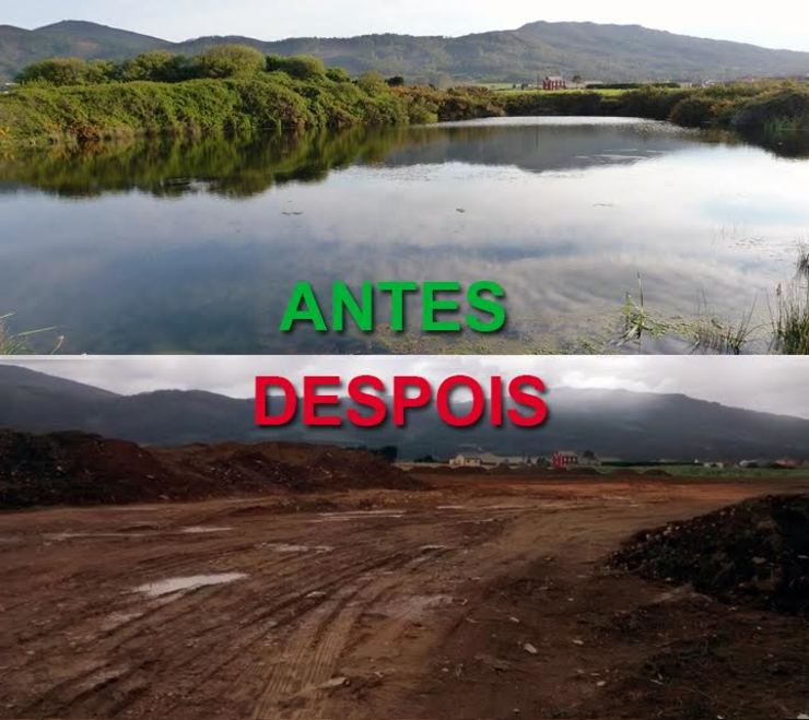 Charcas desecadas na área das Catedrais