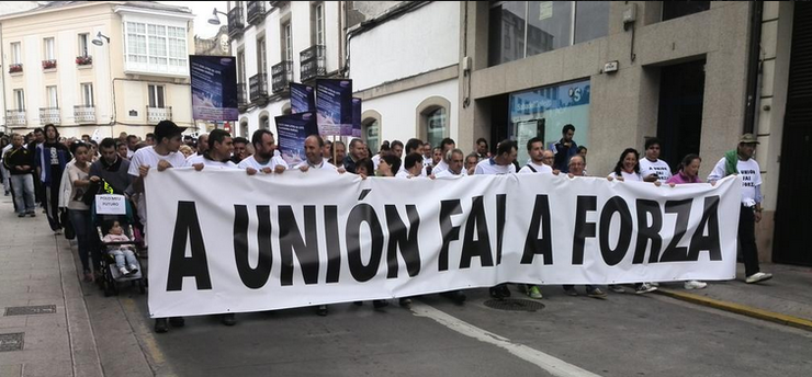 Manifestación dos gandeiros do leite en Lugo 