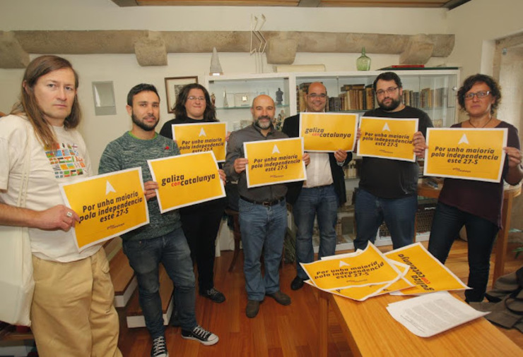 Representación de algunhas das organizacións asinantes iniciais do manifesto Galiza con Catalunya 