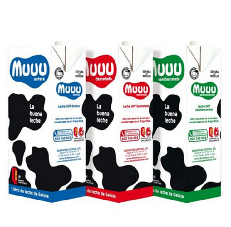 Leite Muuu, unha das marcas de Alimentos Lácteos, agora de Leite Noso