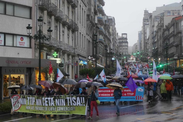 Marcha contra o TTIP en Vigo 