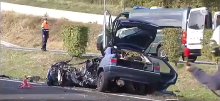 Accidente de tráfico na autovía A54 