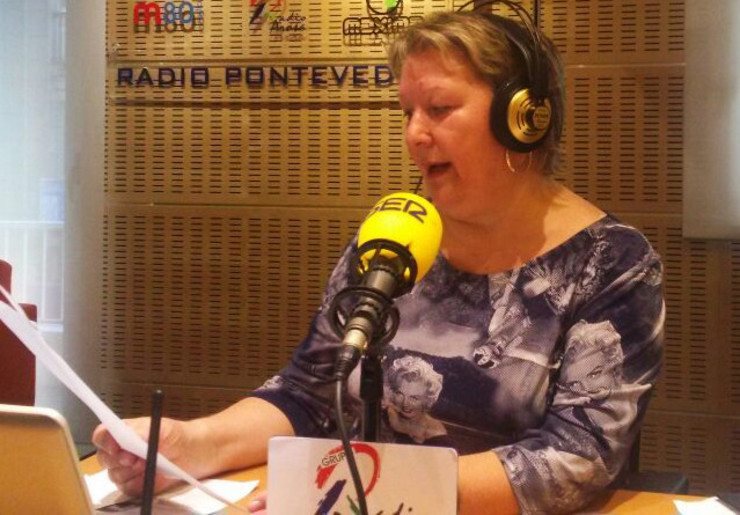 Meli Fandiño o día da súa xubilación en Radio Pontevedra.