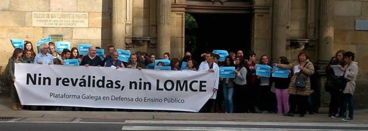 Concentración da Plataforma Galega en Defensa do Ensino Público