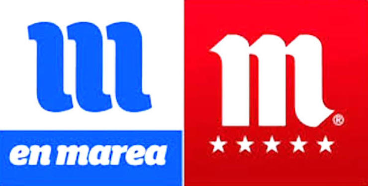 Logotipos de En Marea e Mahou.