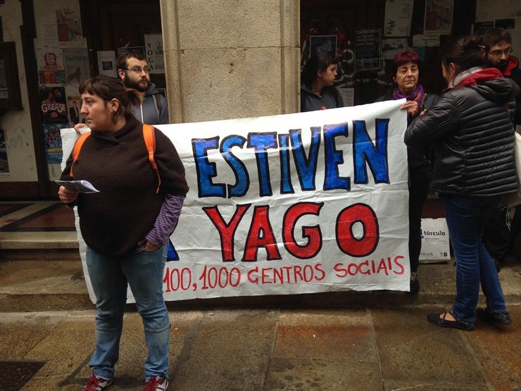 Protesta polo xuízo contra os activistas que ocuparon a Sala Yago de Santiago 