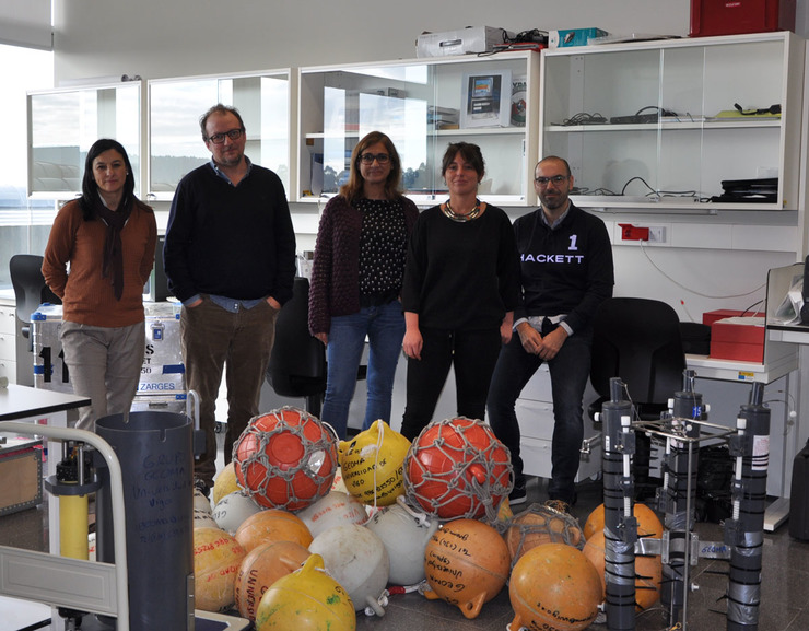 Membros do Grupo Geoma (Geología Marina y Ambiental) da Universidade de Vigo 