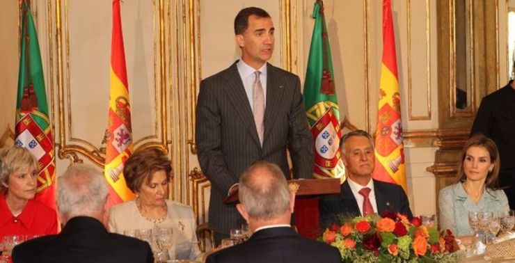O monarca español e a súa muller na anterior visita realizada as Portugal 
