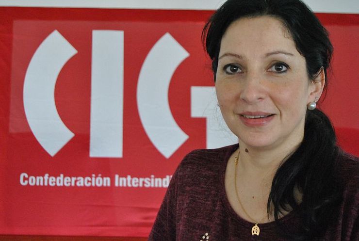 María López, traballadora galega do Mercadona e sindicalista da CIG 