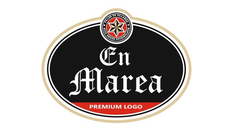Logotipo de En Marea inspirado en Estrella Galicia 
