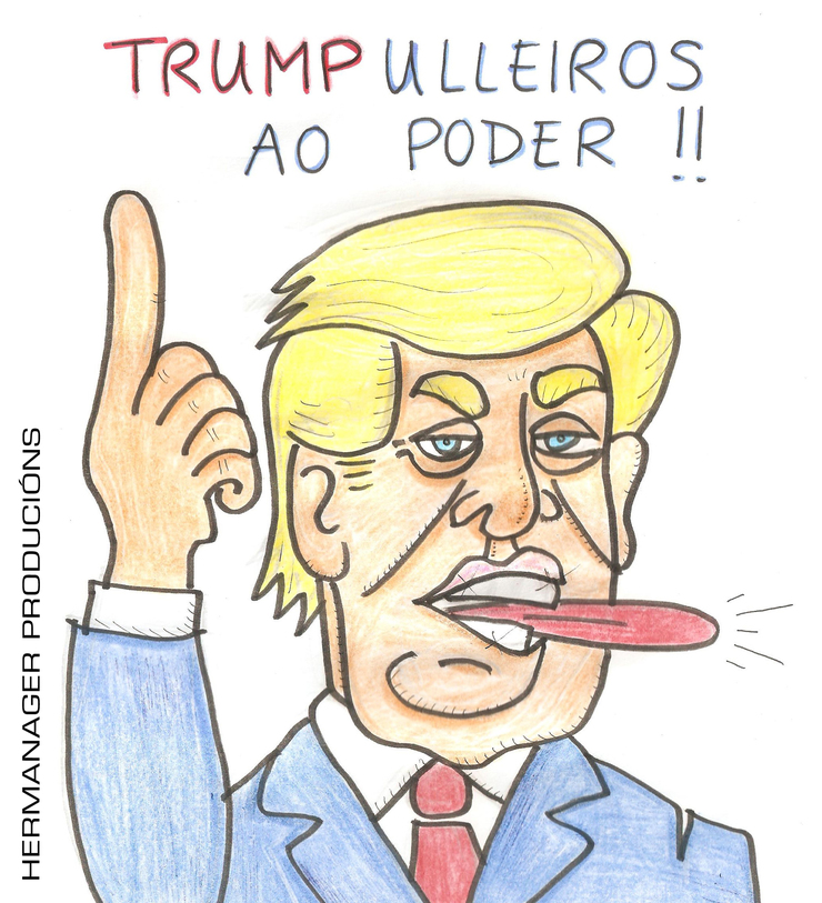 Viñeta de Hermanager sobre Donald Trump