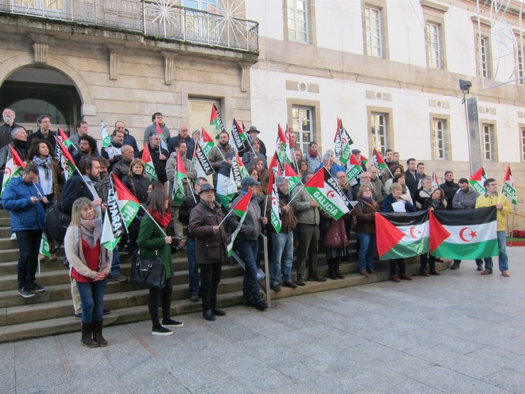 Concentración a favor de presos saharauís en Vigo / EP