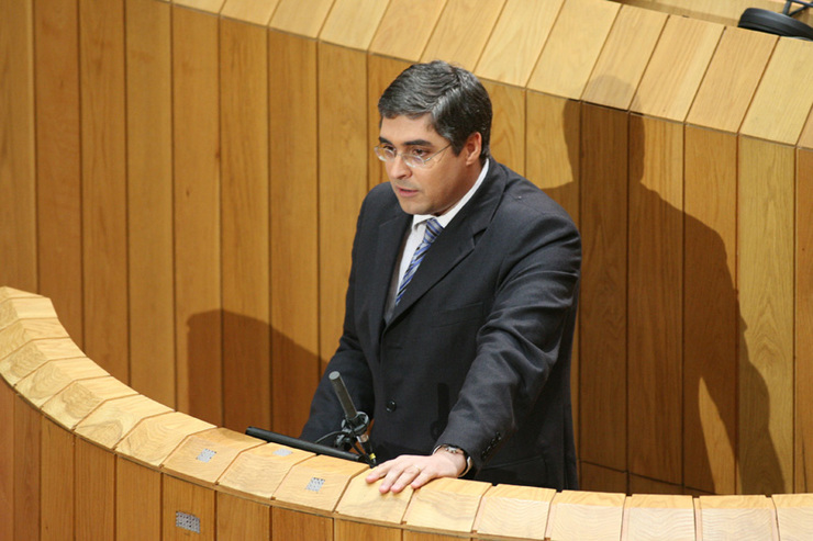 Carlos Aymerich na súa etapa como deputado no Parlamento galego 